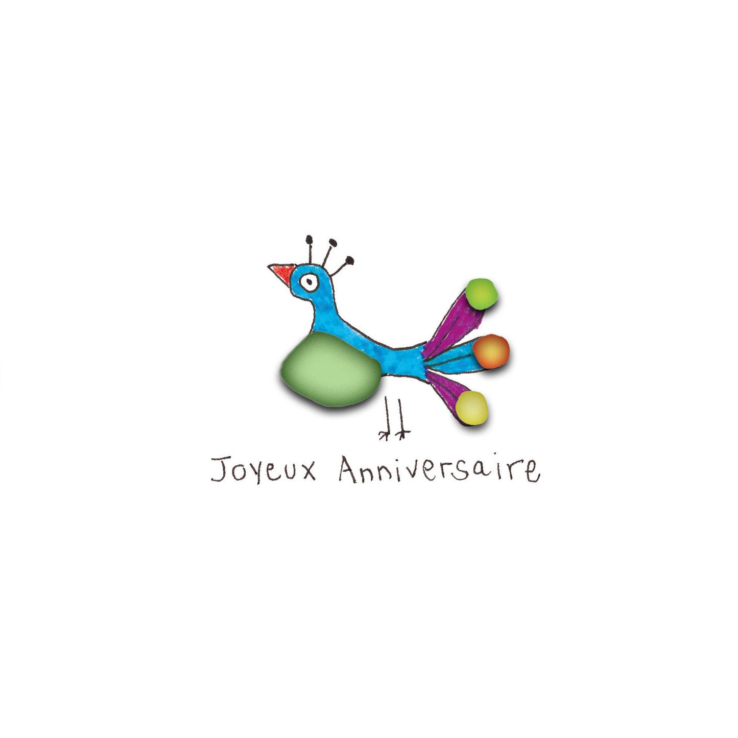 Verre de mer - Joyeux anniversaire, oiseau