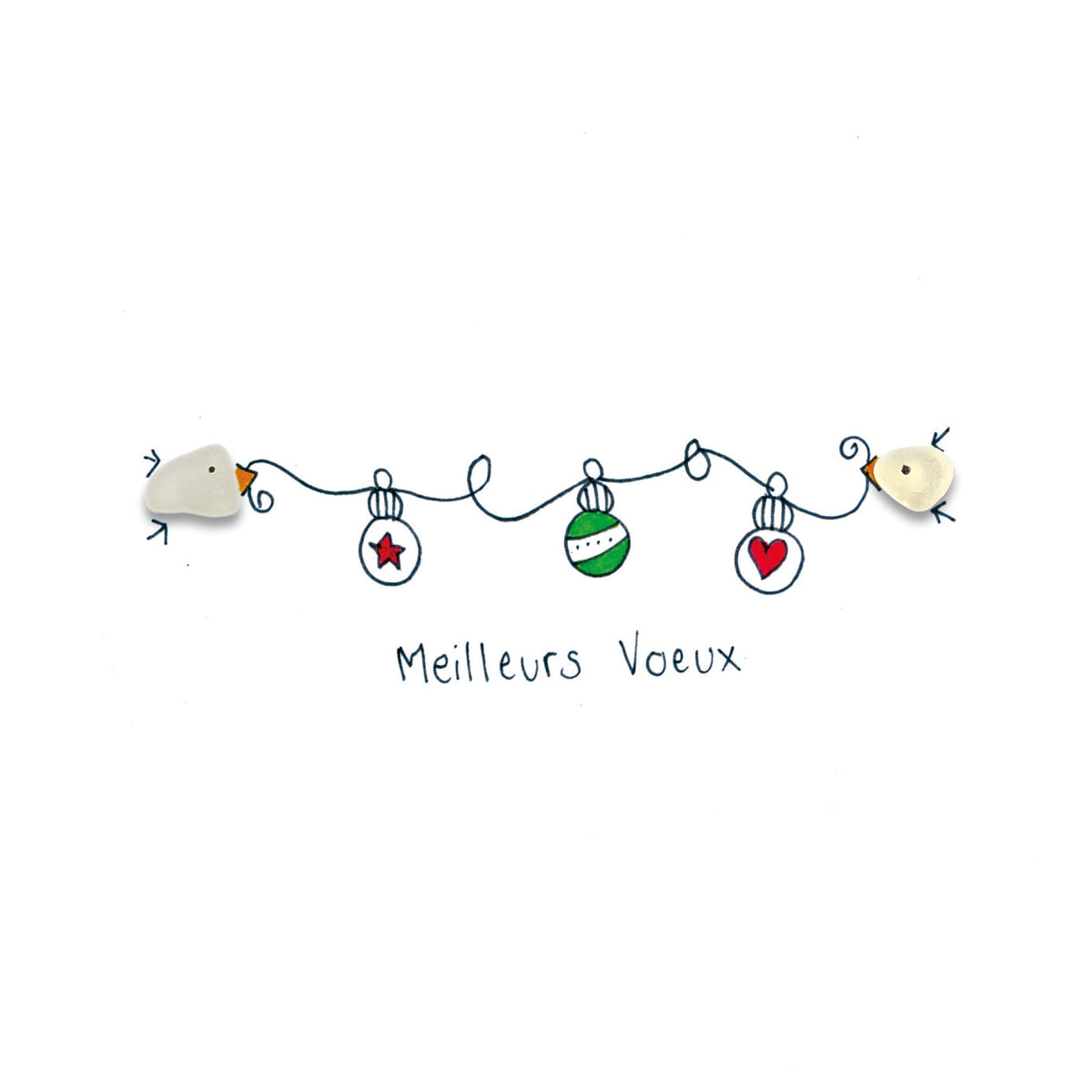 Verre de mer - Meilleurs voeux, boules de Noël
