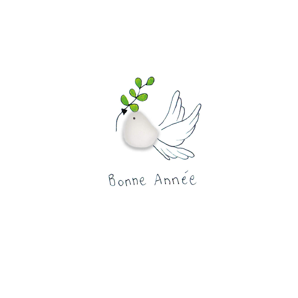 Verre de mer - Bonne année, colombe
