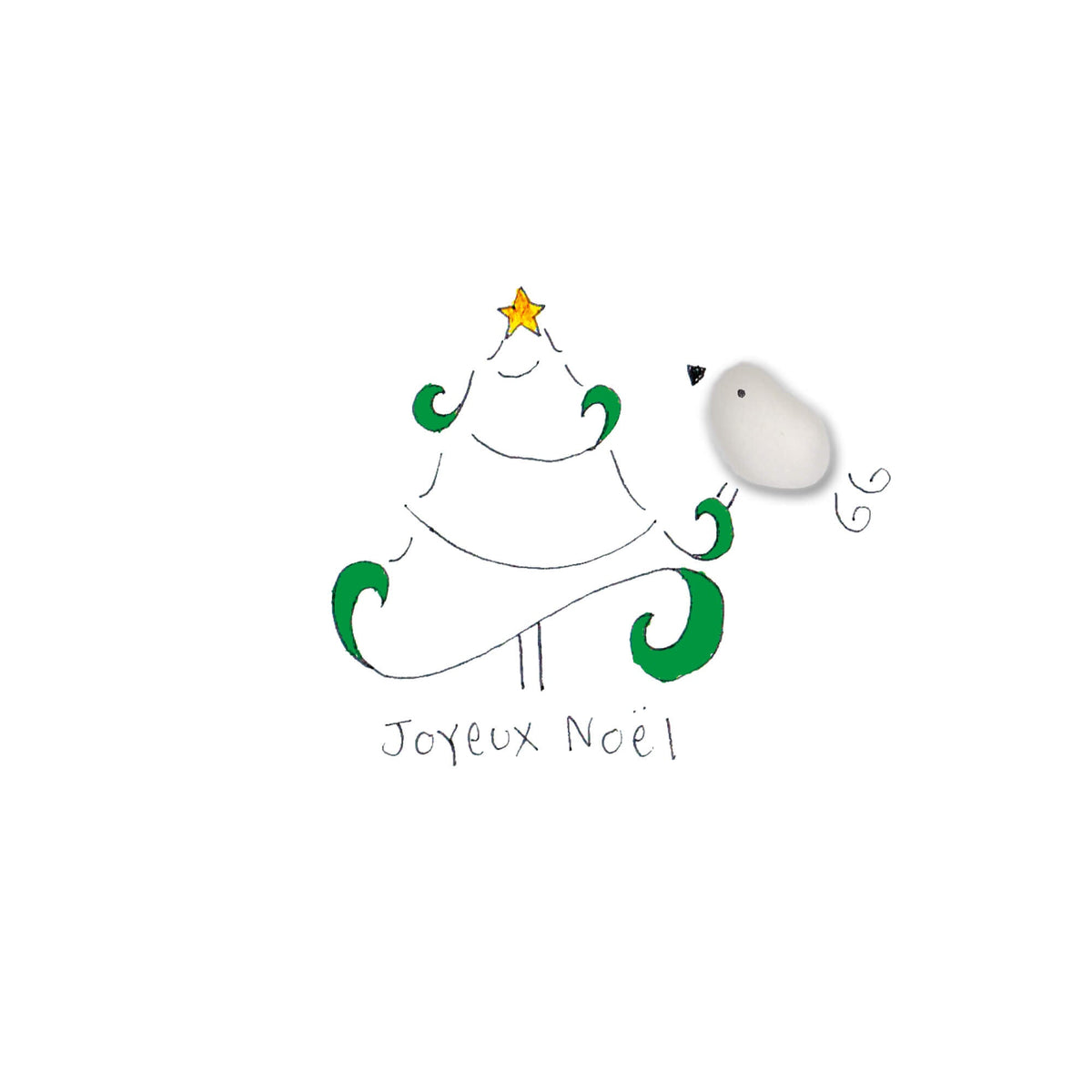 Verre de mer - Joyeux Noël, sapin de Noël