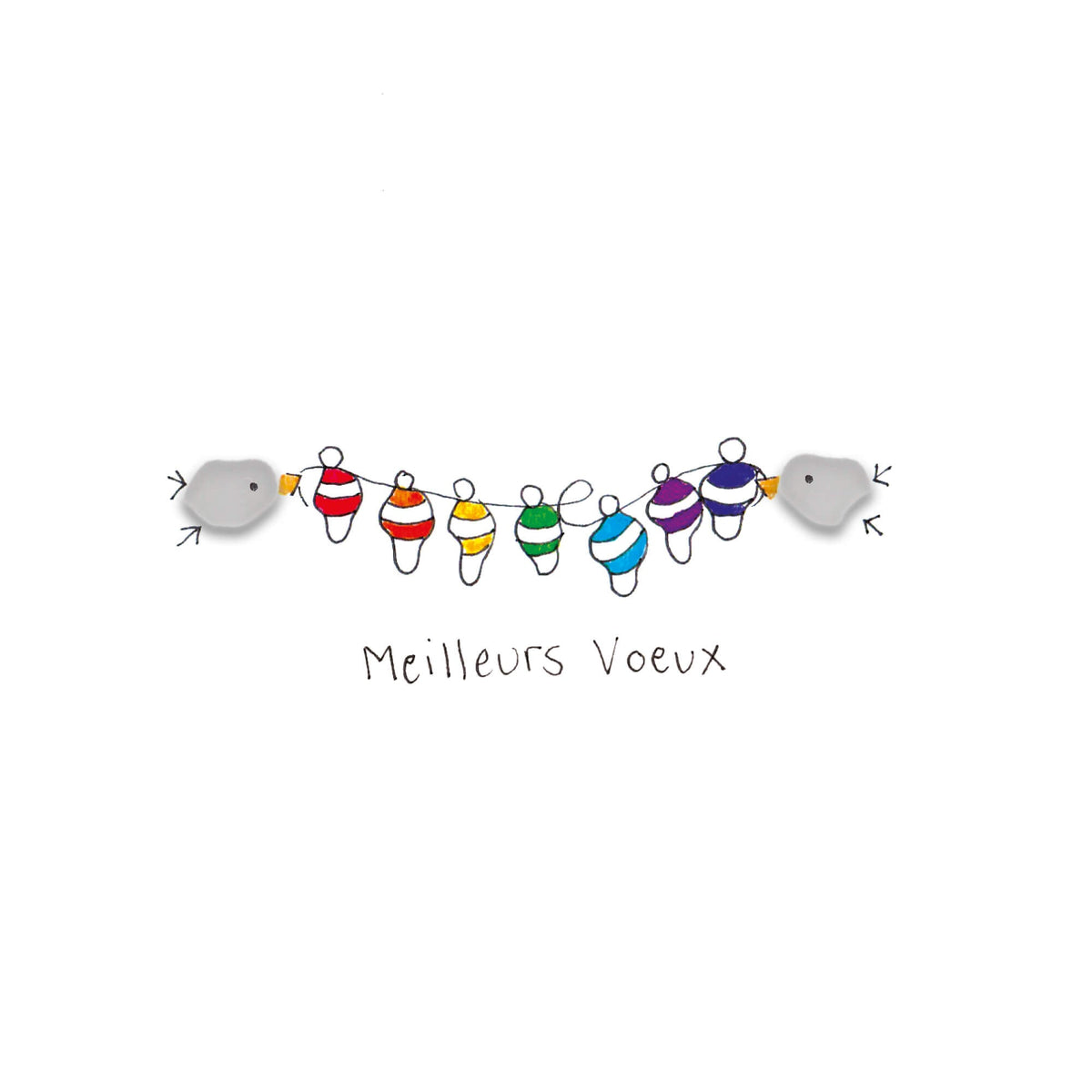 Verre de mer - Meilleurs voeux, guirlande de Noël