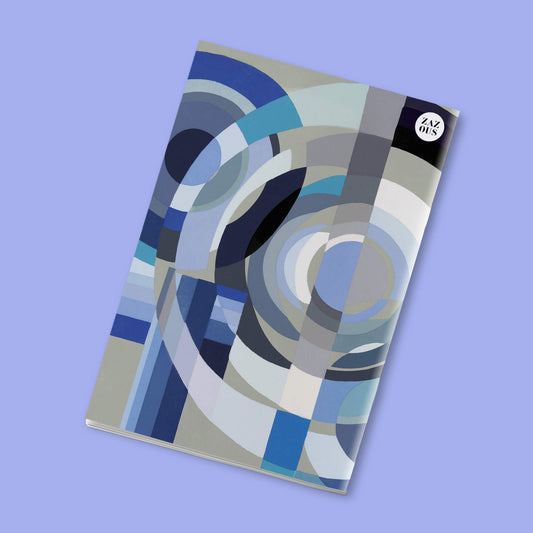 Small Notebook - Roses and blue geometry. Edouardo Bénédictus.