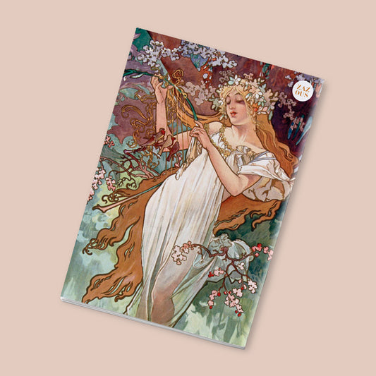 Petit Carnet - Les Saisons. L'Eté. Le Printemps. Alphonse Mucha.