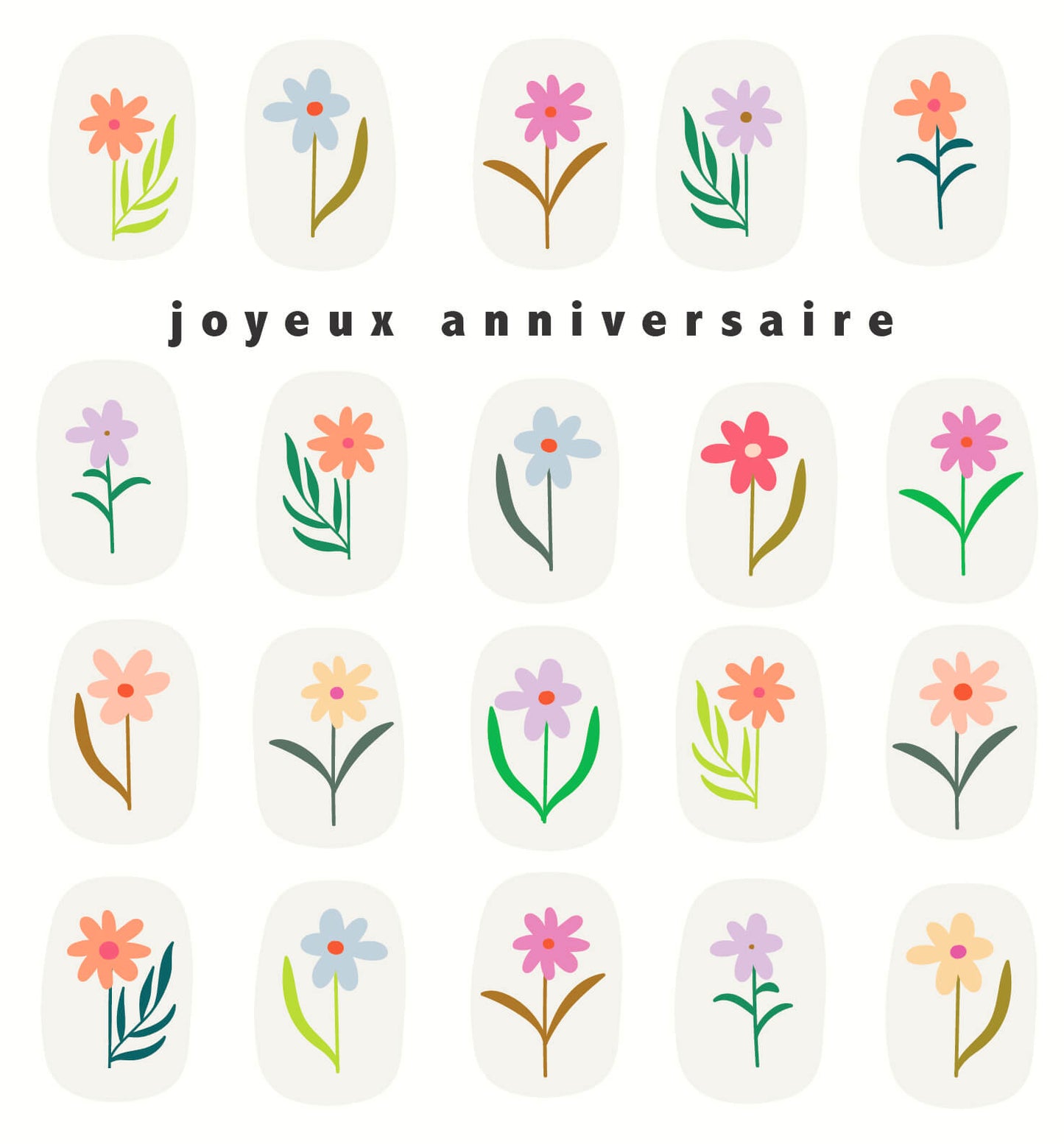 Prairie - bouquets de fleurs en gommettes