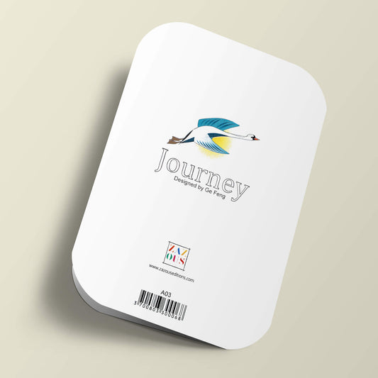 Journey - Cygnes Majestueux sur Fond Rouge