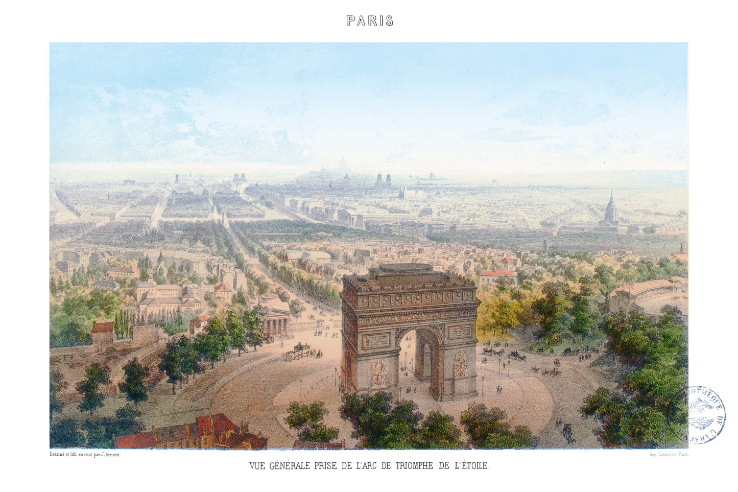 Paris Lithographie - Place de l'Etoile