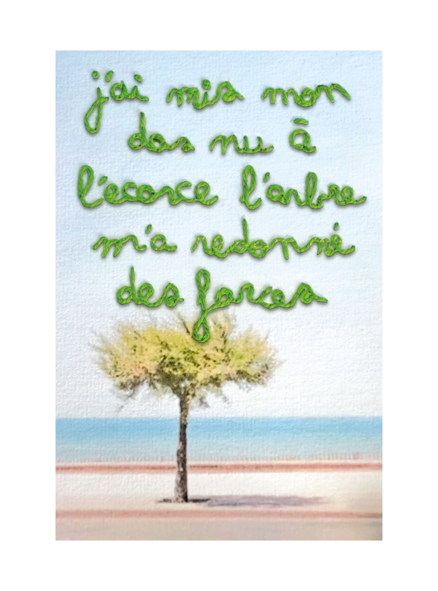 Poésie Brodée - J'ai mis mon dos