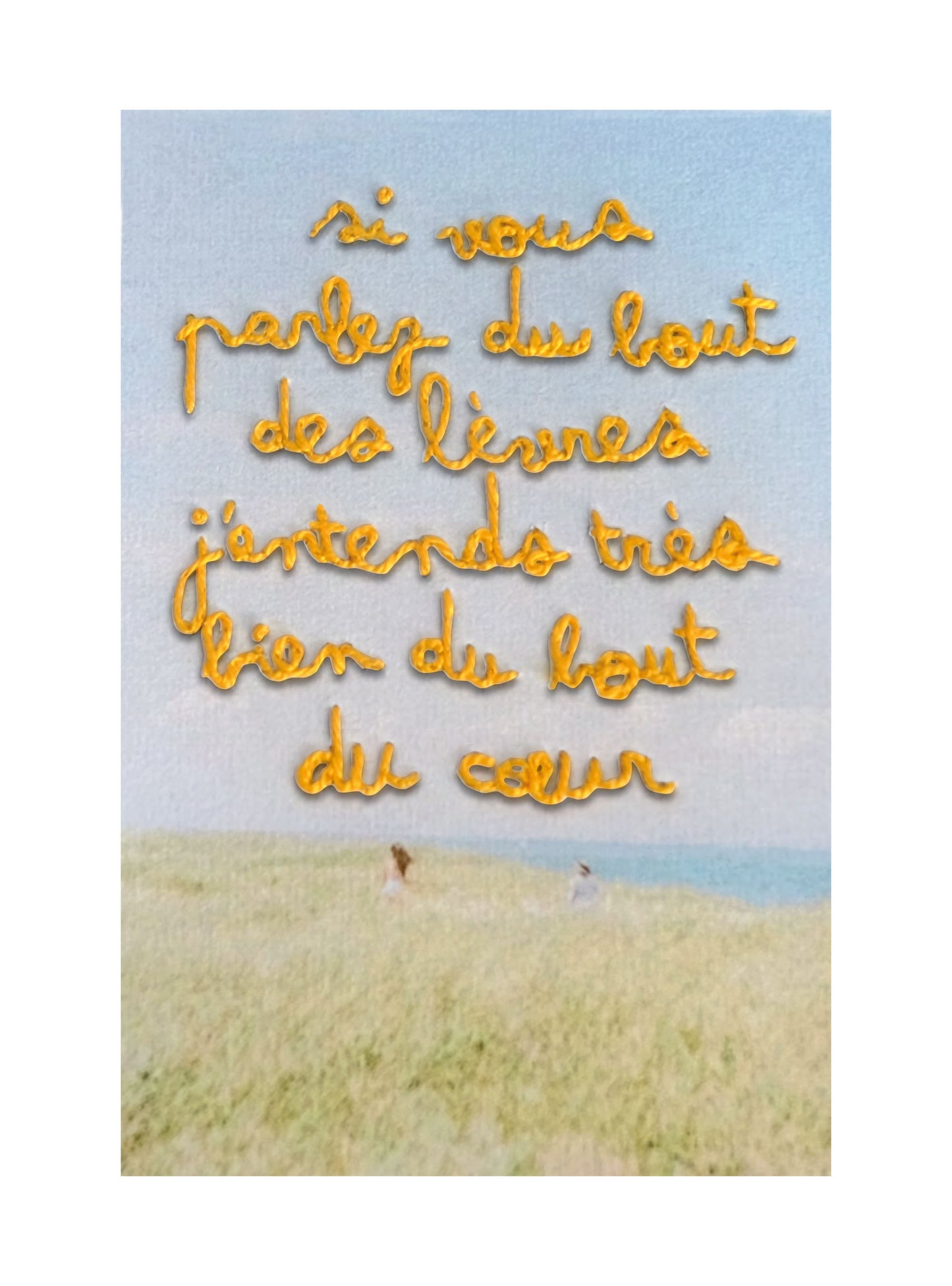 Poésie Brodée - Du bout des lèvres