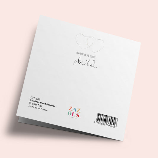 Cousue de fil blanc - Sincères condoléances