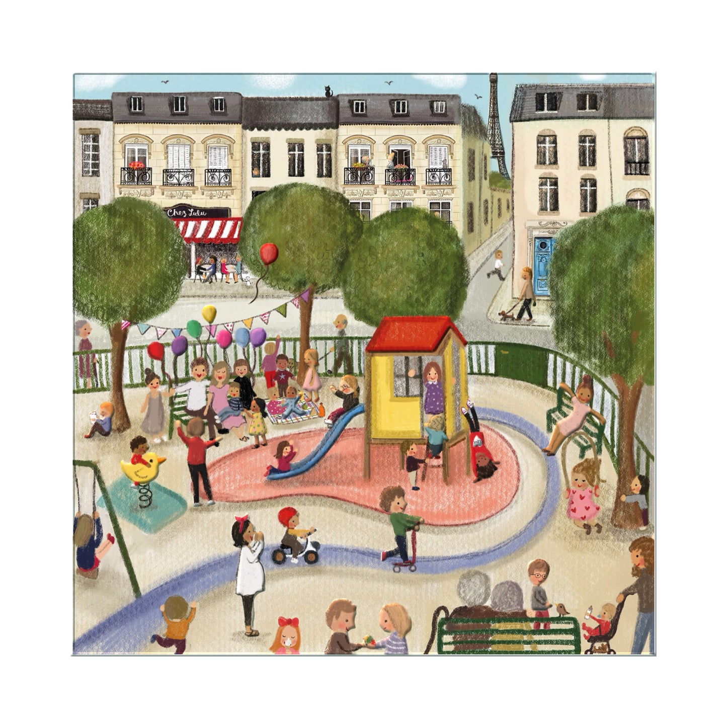 Une face de "Paris est une fête" par Love Lucy Illustration