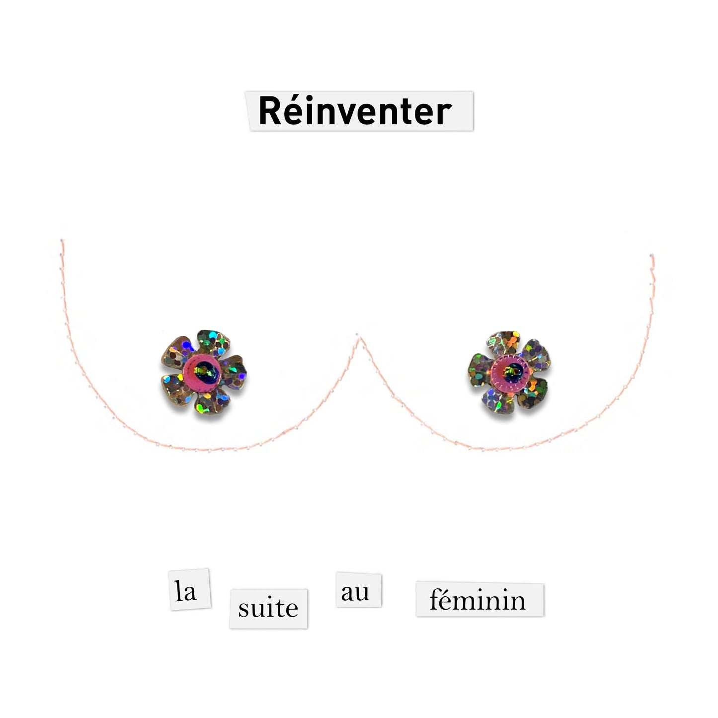 Rosebuds - "Réinventer" - embroidered card