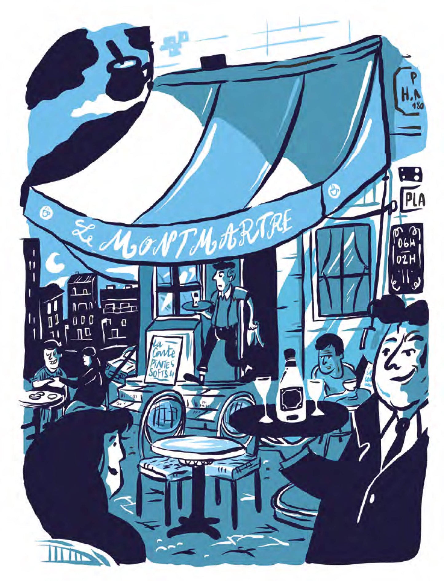 Une face de "Bistrots" par Romain Fwells