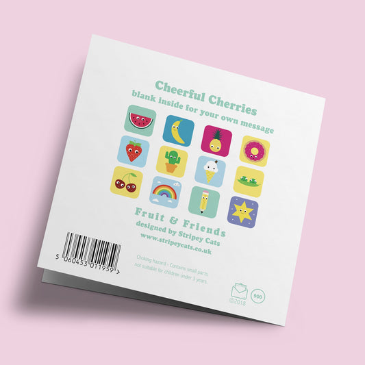 Stripey Cats - Cheerful Cherries (Cerises Chaleureuses)