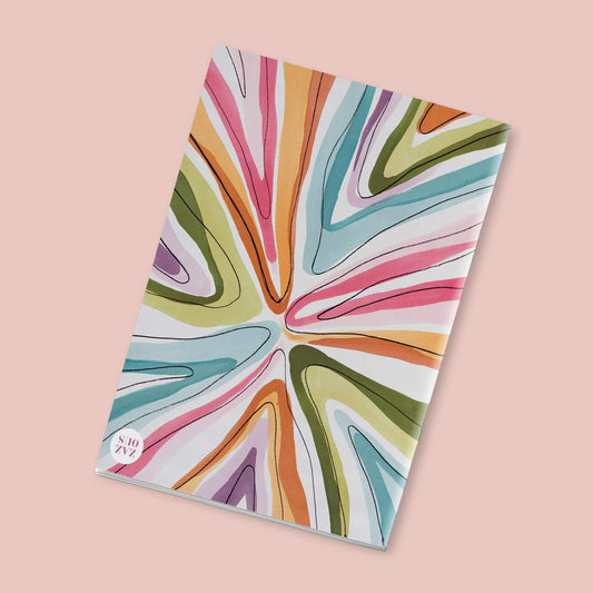Small Notebook - Bouquet of roses and bursts of colour