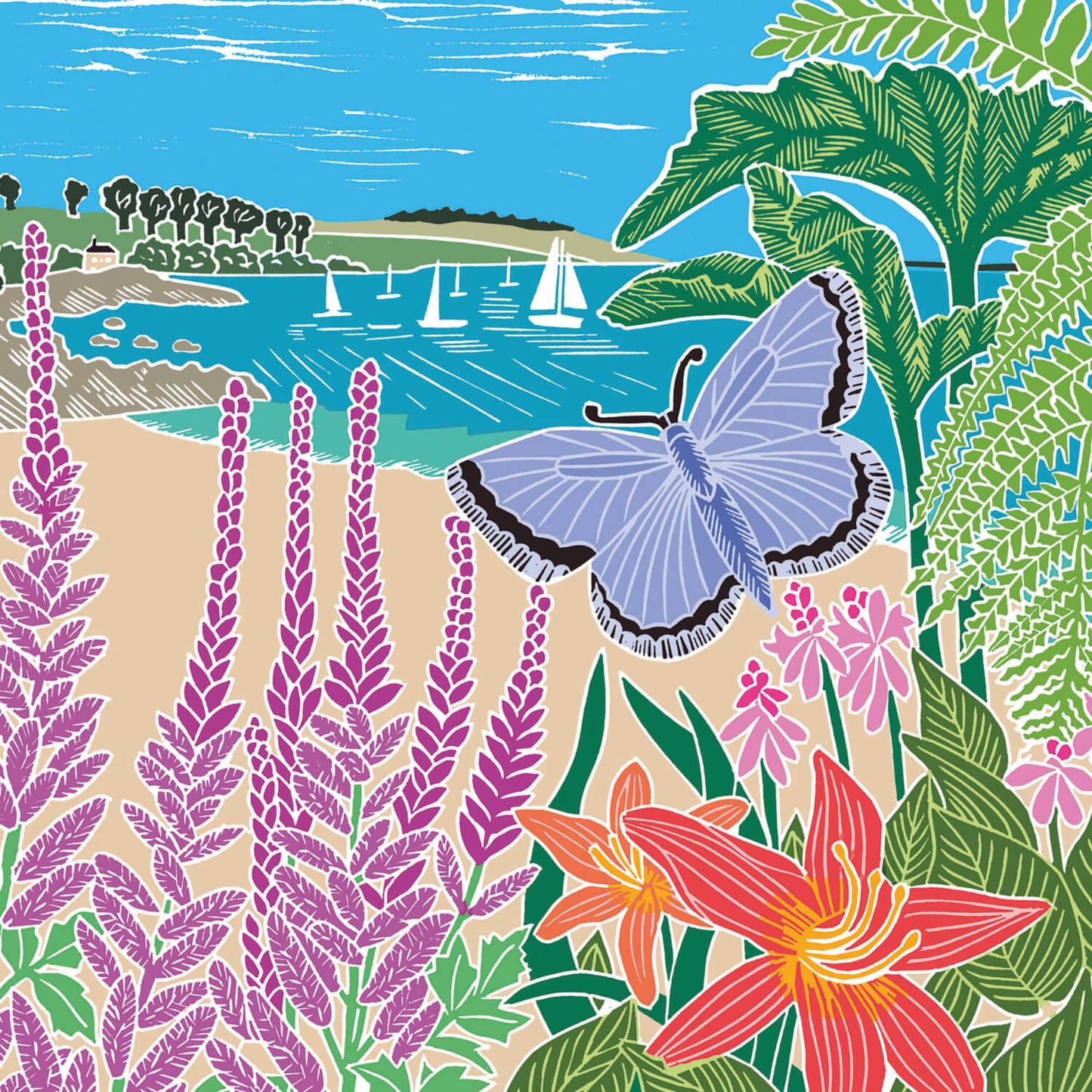 Nature Trail - Butterfly and flowers at the beach