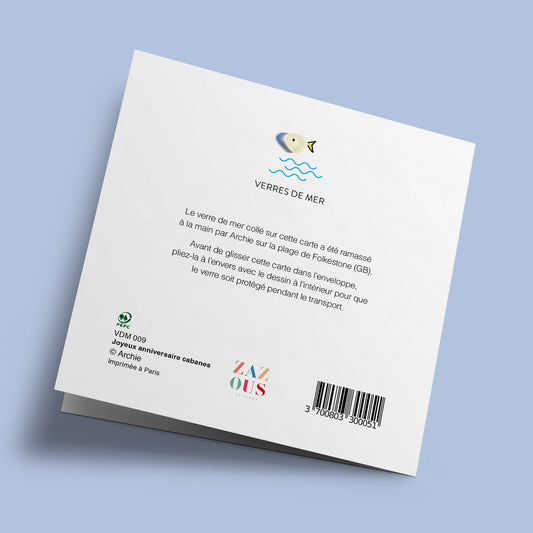 Verre de mer - Joyeux anniversaire, cabanes