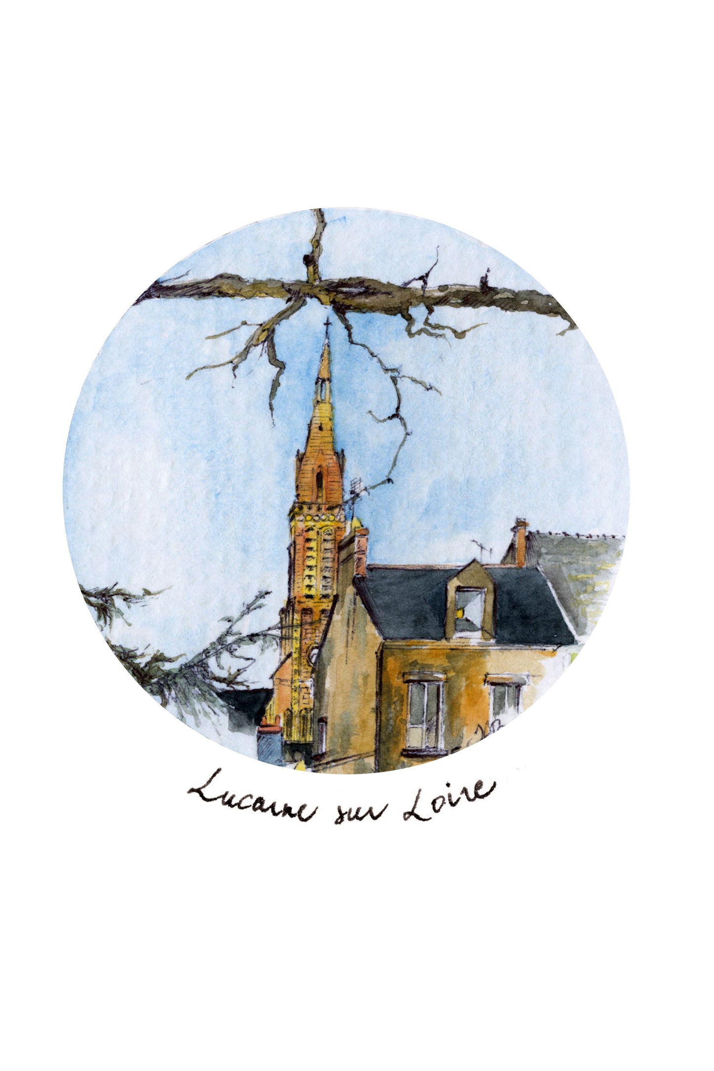 Skylight on the Loire - Bell tower of Lower Indre