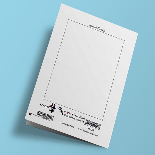 Carte découpée - Bateau et oiseaux