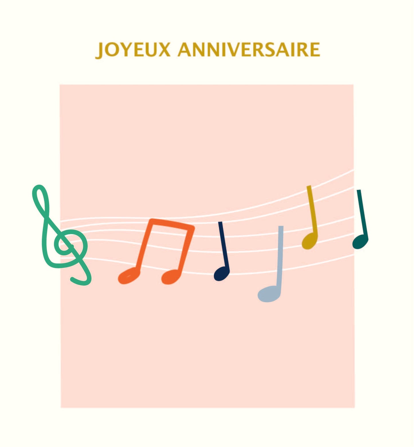 Framed - birthday musical notes