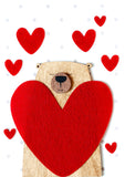 Bouts de bois - Ours avec des coeurs