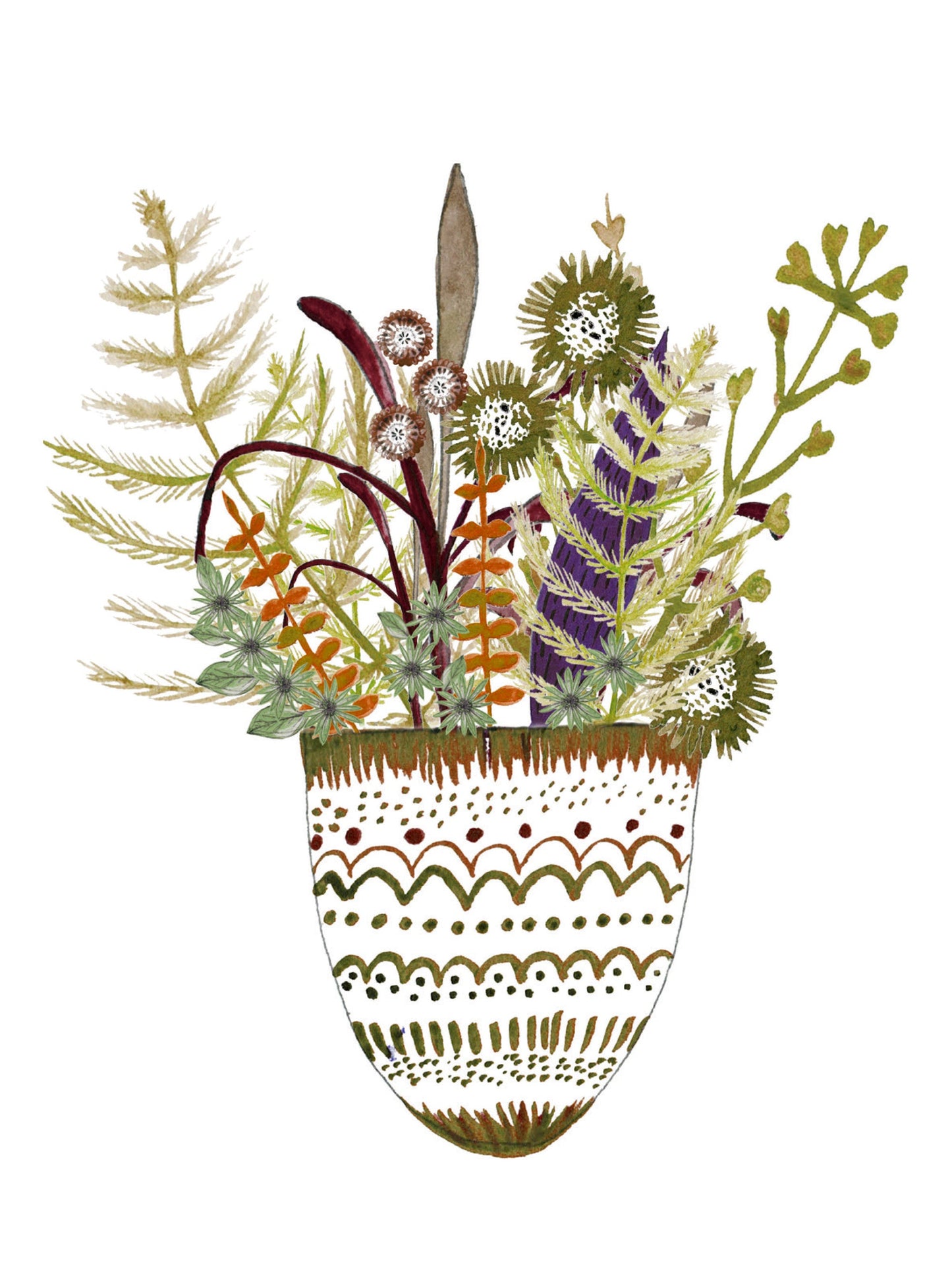 Mary's bouquet - white jar