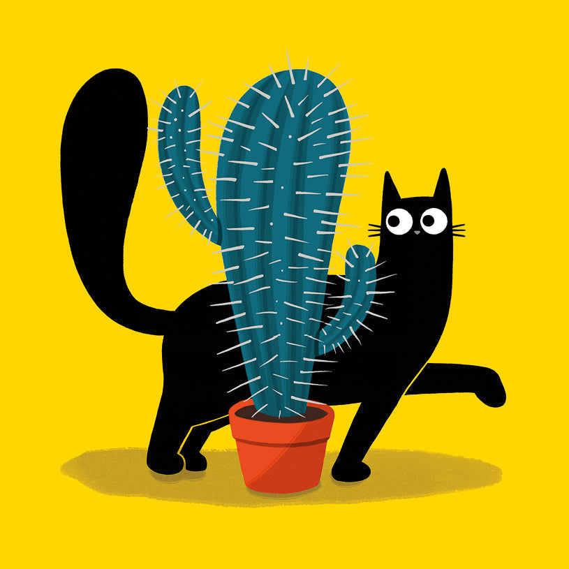 Cat Walk - cat with cactus