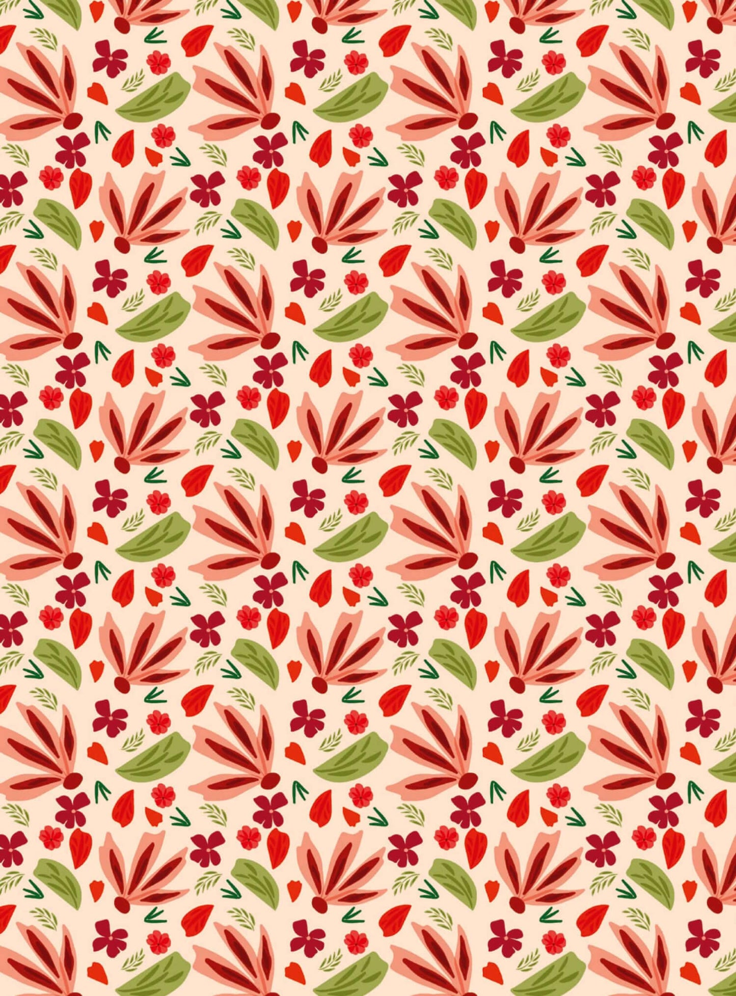 Once upon a time there was autumn - flowers and leaves on a peach background