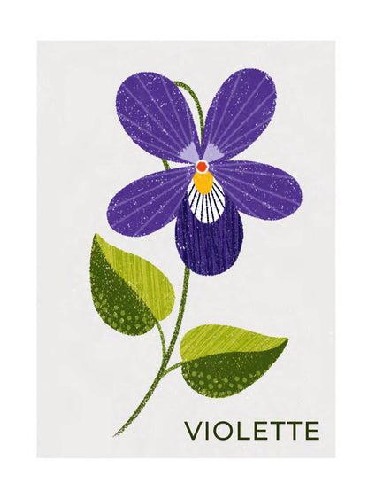 Une face de "Timbres Fleurs" par Ali Brookes