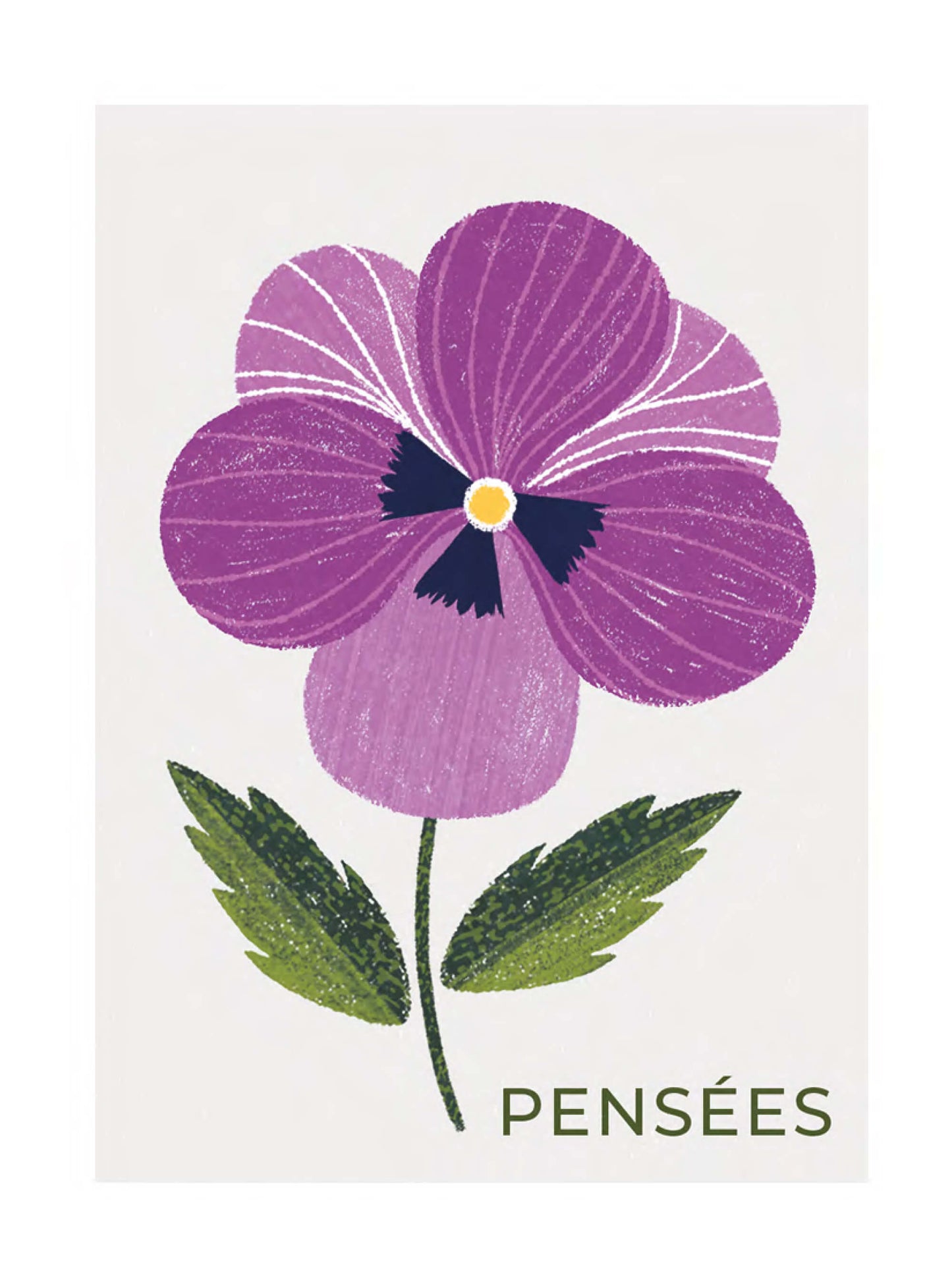 Une face de "Timbres Fleurs" par Ali Brookes