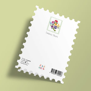 Timbres Fleurs - jonquille