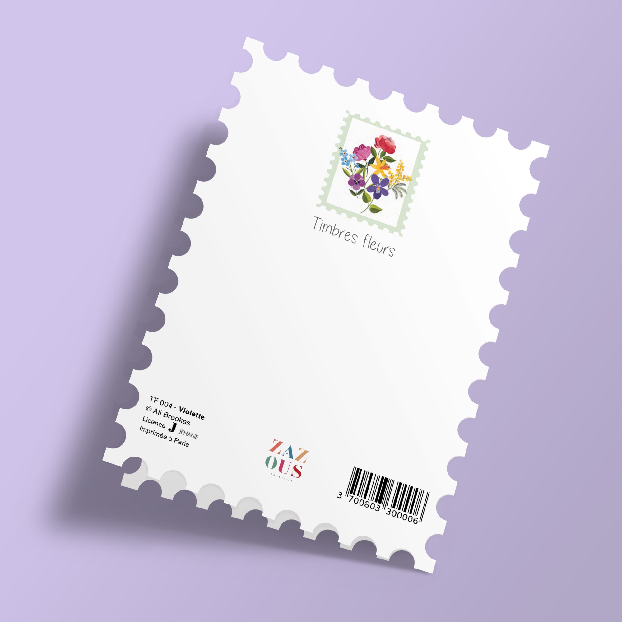 Timbres Fleurs - violette