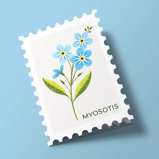 Timbres Fleurs -  myosotis