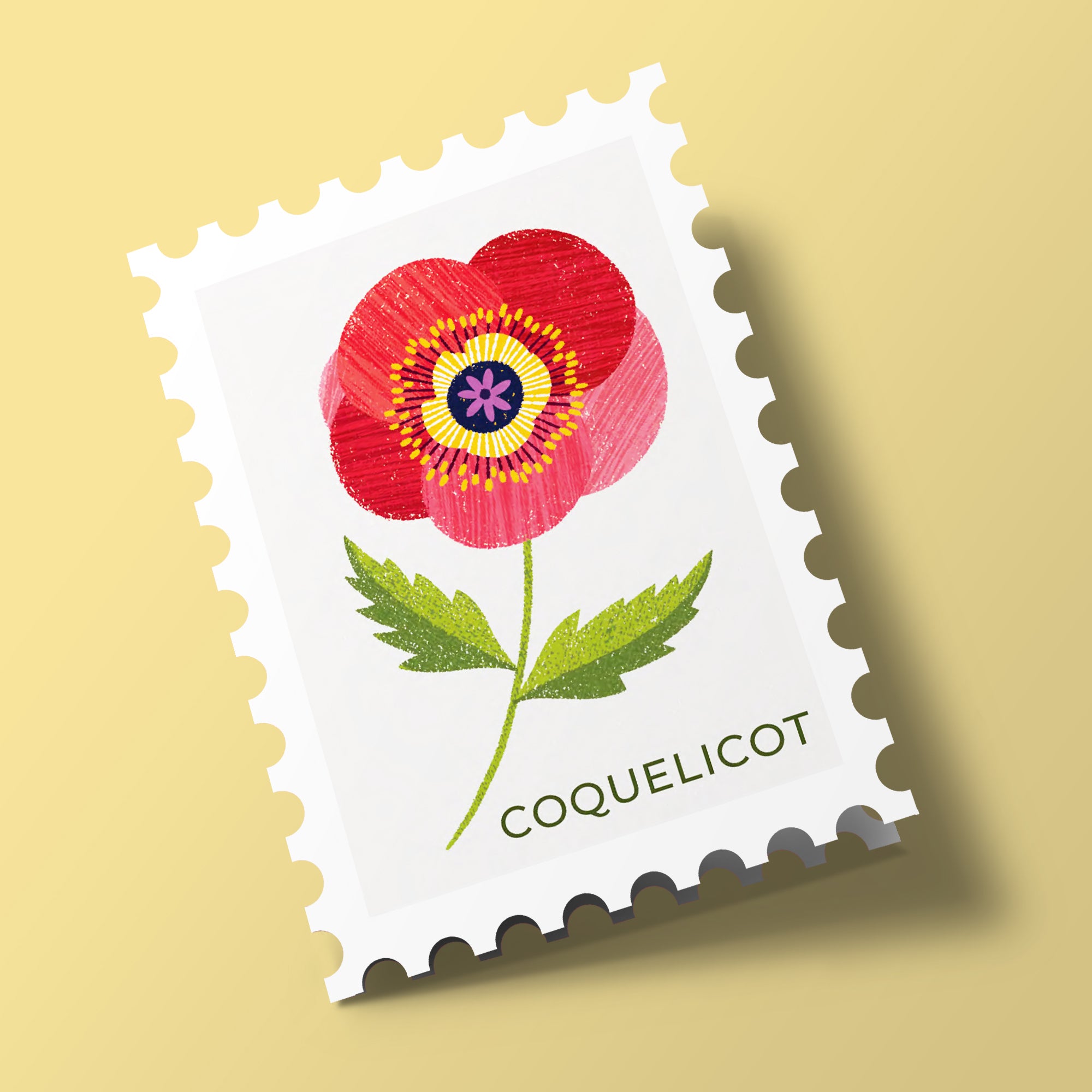 Floral Stamps - Poppy