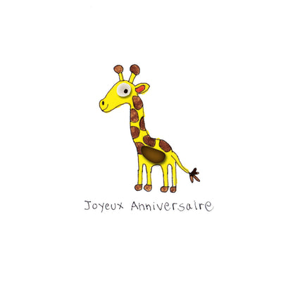 Verre de mer - Joyeux anniversaire, girafe