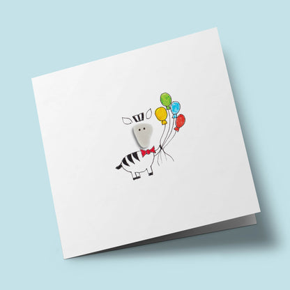 Verre de mer - Zèbre et ballons