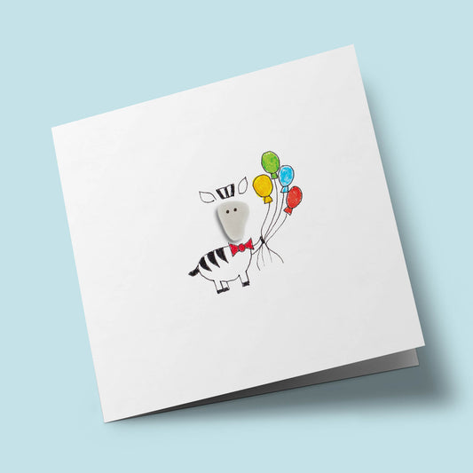 Verre de mer - Zèbre et ballons