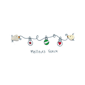 Verre de mer - Meilleurs voeux, boules de Noël