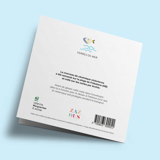 Verre de Mer - Joyeux anniversaire, marguerites