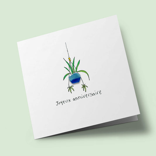 Verre de Mer - Joyeux anniversaire, plante suspendue