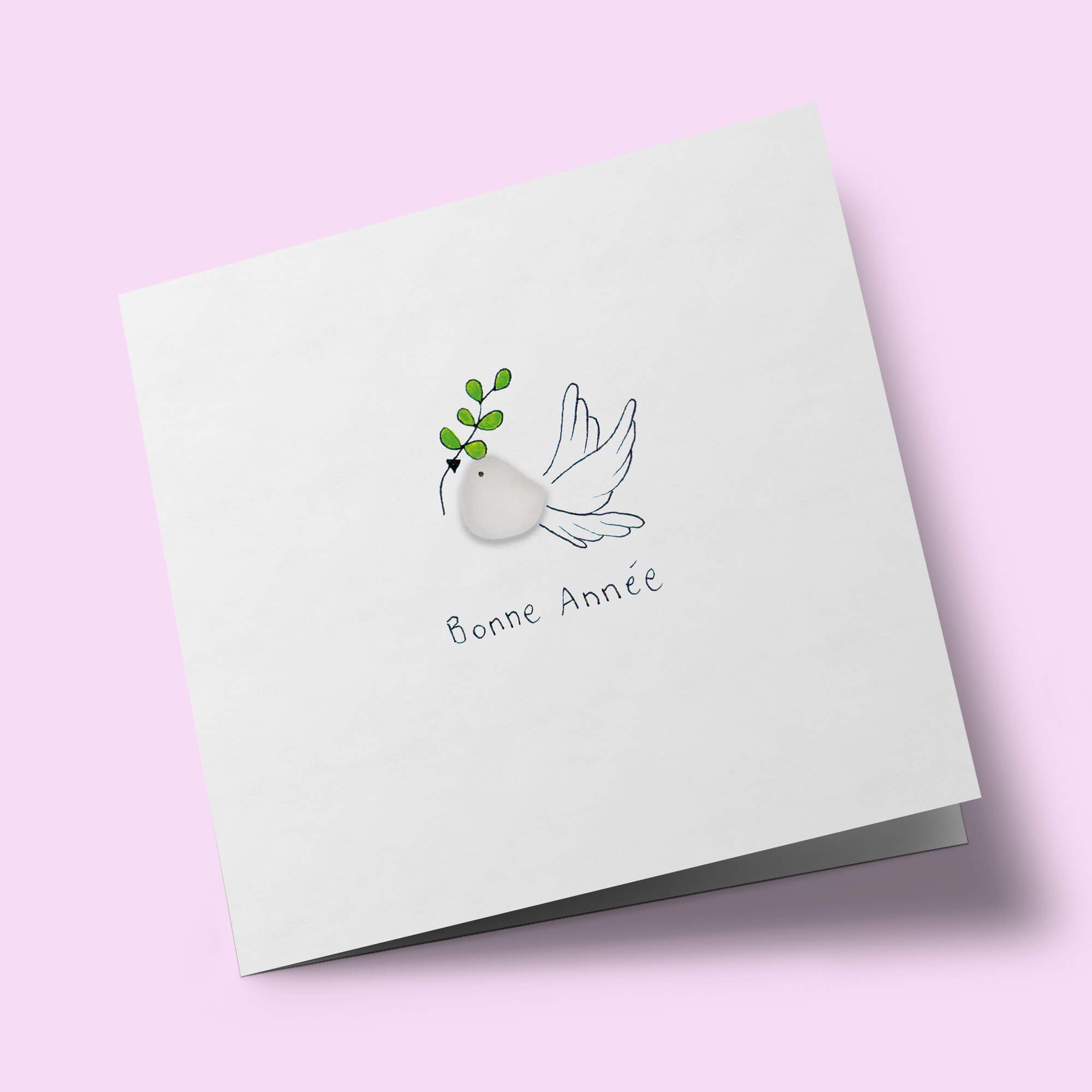 Verre de mer - Bonne année, colombe