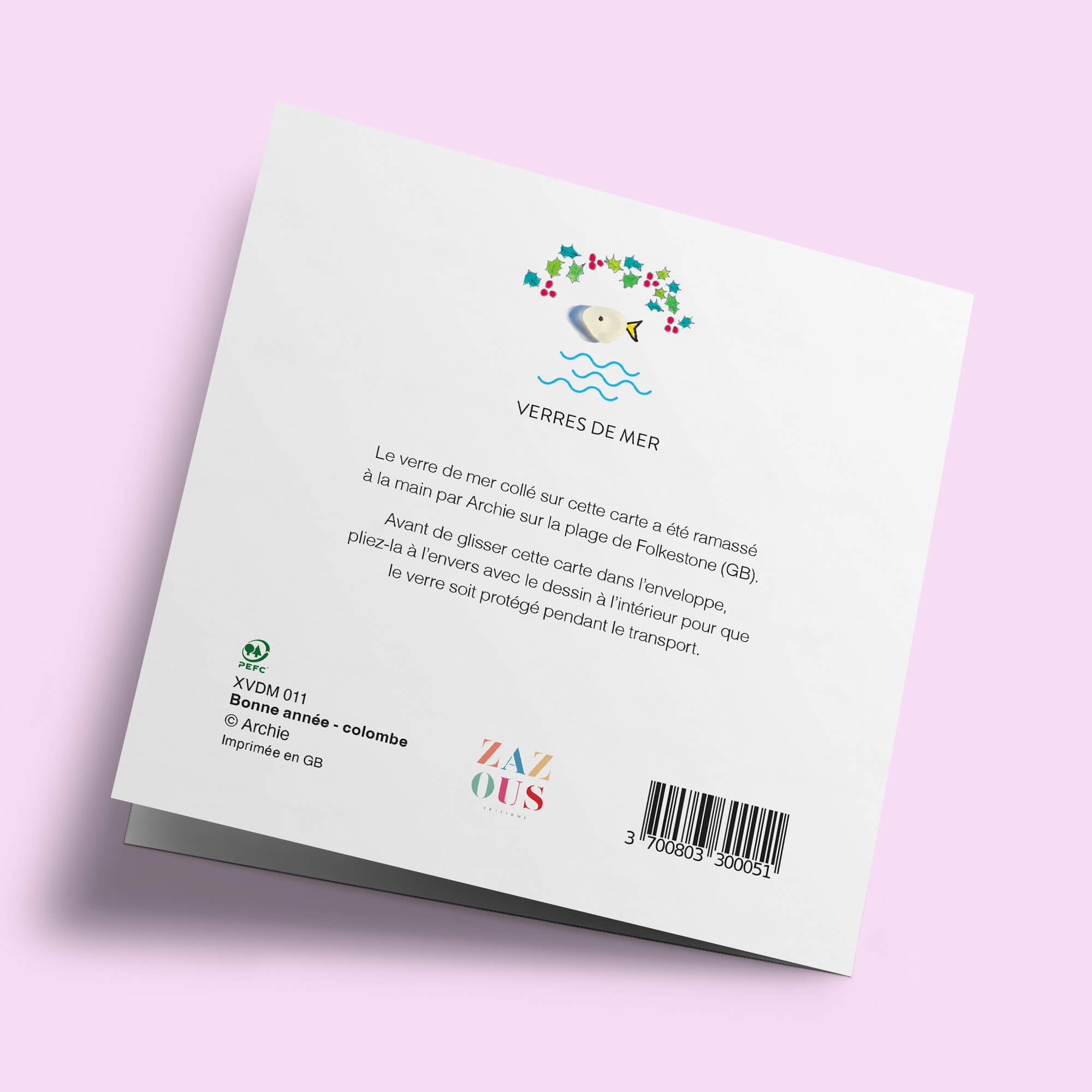 Verre de mer - Bonne année, colombe