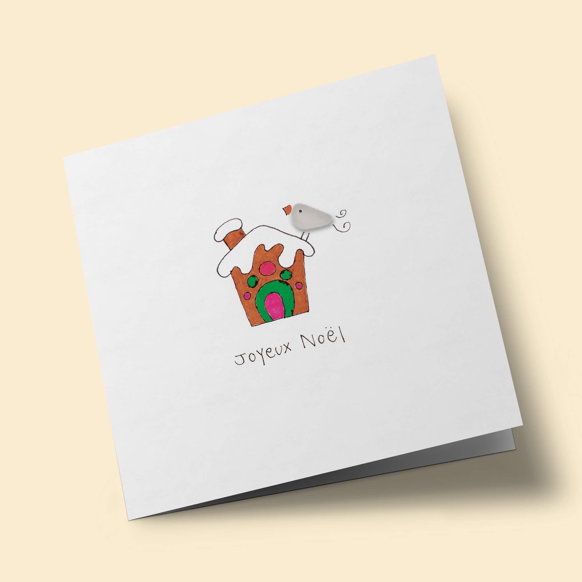 Verre de mer - Joyeux Noël, maison pain d'épice