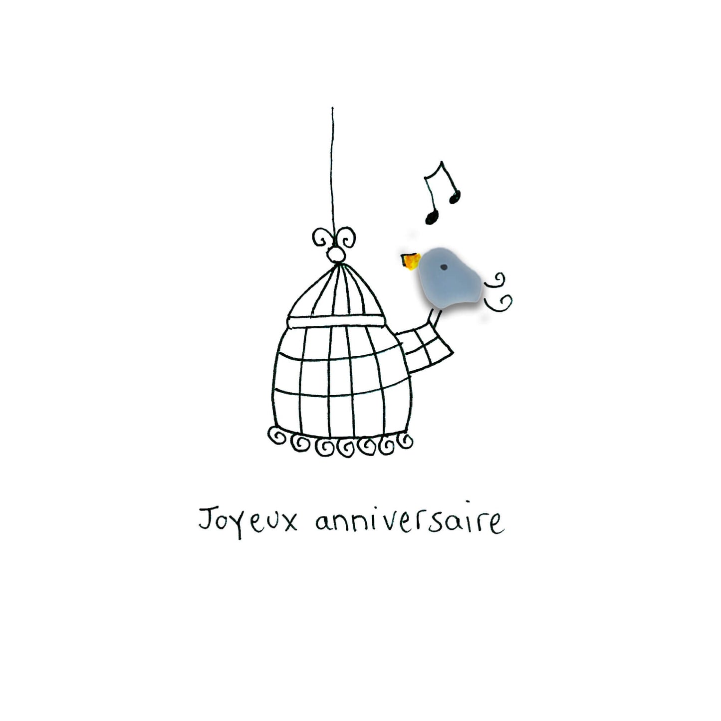 Verre de Mer - Joyeux anniversaire, cage aux oiseaux