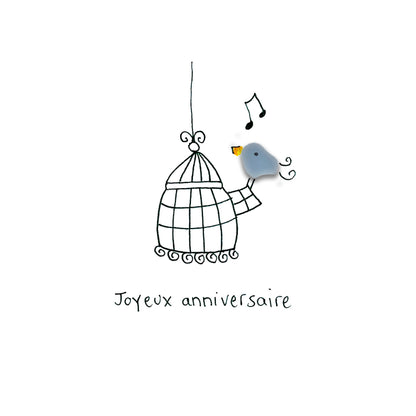 Verre de Mer - Joyeux anniversaire, cage aux oiseaux