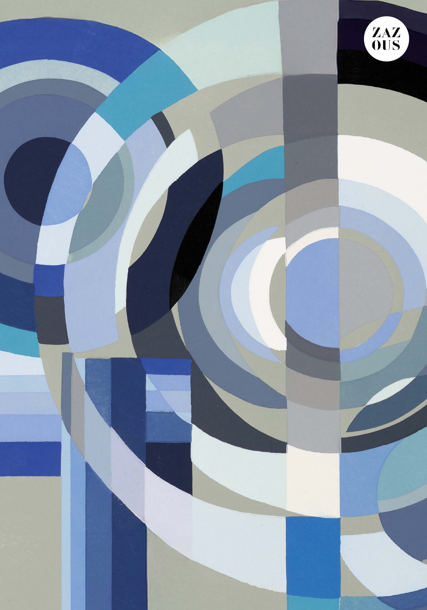 Small Notebook - Roses and blue geometry. Edouardo Bénédictus.