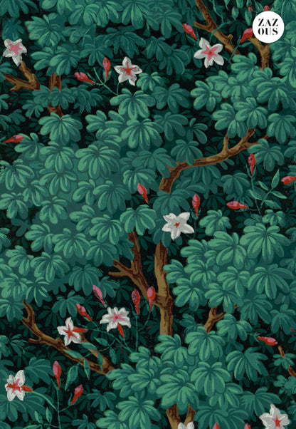 Small Notebook - Foliage wallpaper. Jacquemart and Bénard.