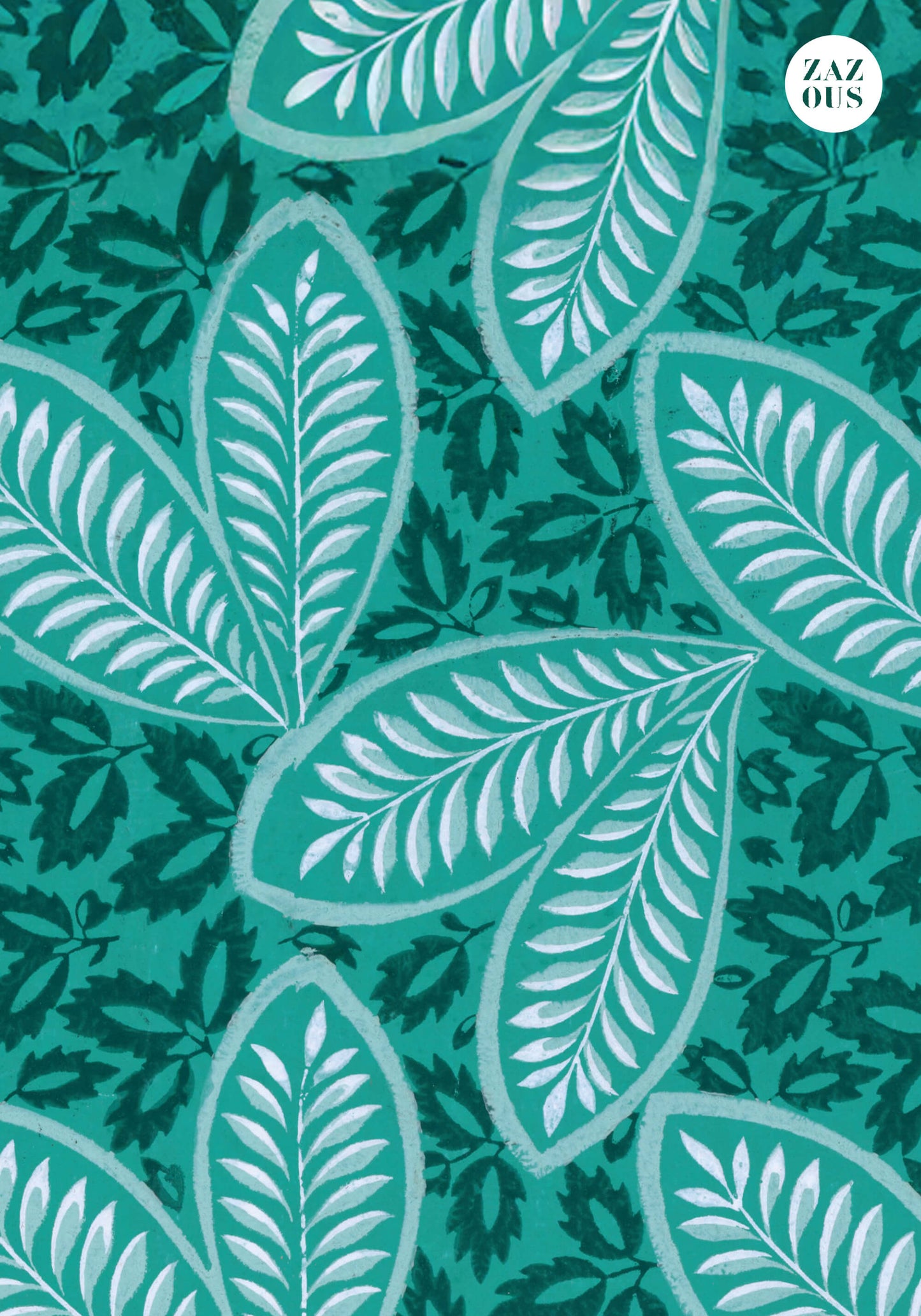 Small Notebook - Green wallpaper. Zuber and Company.