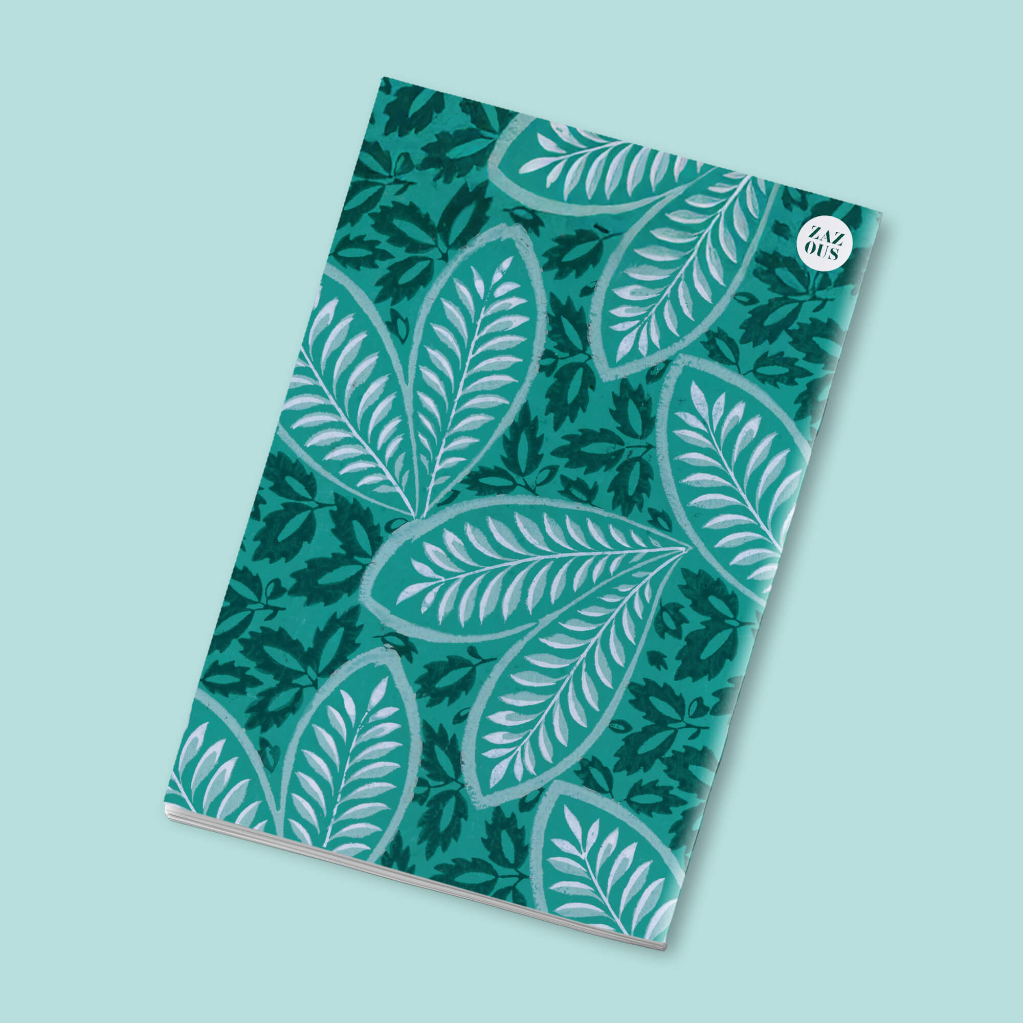 Petit Carnet - Papier peint vert. Zuber et Compagnie.