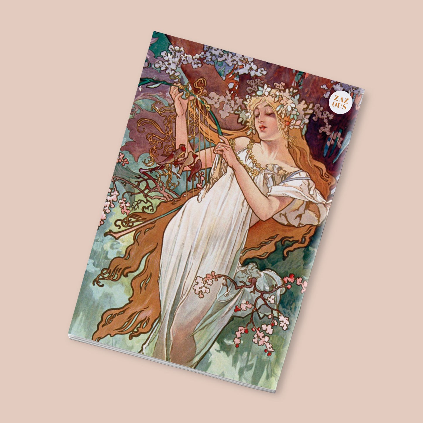 Petit Carnet - Les Saisons. L'Eté. Le Printemps. Alphonse Mucha.