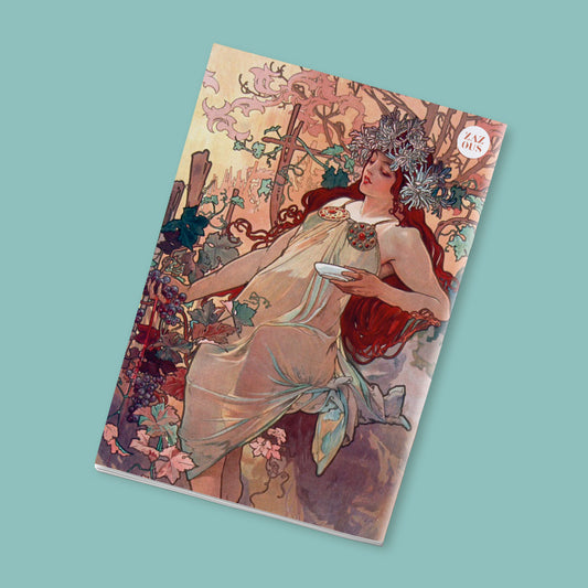 Petit Carnet - Les Saisons. L'Hiver. L'Automne. Alphonse Mucha.